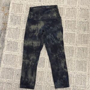 lululemon athletica Black and Gray Tie-Dye Leggings